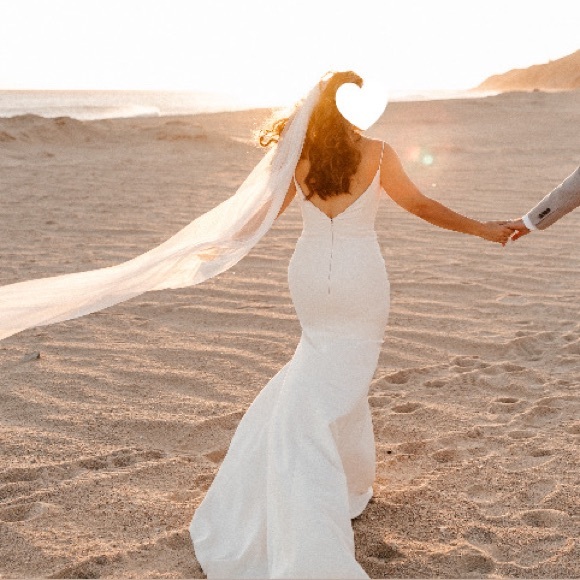 Madi Lane MORRISON Bridal Dress, 14, IVORY, altered for sz8-10 w/ French bustle - Picture 5 of 10